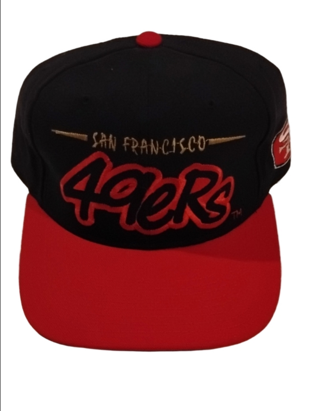 Vintage 90s Starter SF 49ers Black & Red Graffiti Cap